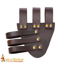 Medieval Angled Tri Buckle Rapier Frog Genuine Leather Frog Medieval Angled Tri Buckle Rapier Frog Genuine Leather Frog