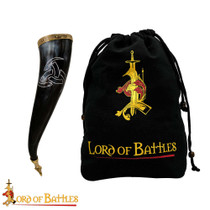 Triple Horns of Odin Drinking Horn With Brass Fittings Real Ox Horn