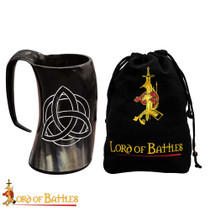 Medieval Viking Horn Tankard Beer Mug Handcrafted Genuine Ox Horn