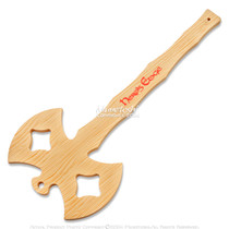 Munetoshi 18" FOAM Viking Medieval Double Battle Wooden Look Axe Smooth Finish Cosplay Costume