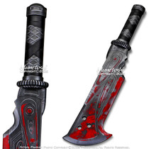 29" Foam Sword Butcher Replica Costume Gears Locust Cleaver Cosplay Prop War Gray