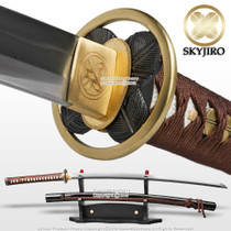 Skyjiro Taka-Chigai Crossed Feathers Samurai Katana Sword 29 Inches