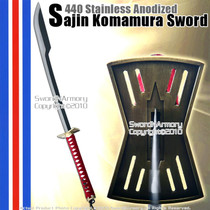 Anime Sajin Komamura Zanpakuto Sword Tengen Fantasy Katana with Stand Cosplay