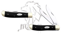 Mastiff Bull Horn Handle Double Blade Stainless Steel Pocket Knife