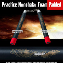 Black & Red Dragon Foam Padded Nunchuck W/ Chain Black & Red Dragon Foam Padded Nunchuck W/ Chain