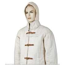 Ecru Small Size Gambeson Type IV Medieval Padded Armour Coat SCA WMA Jacket