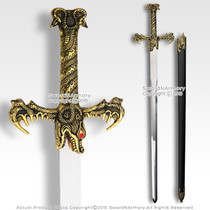 41" Hand And A Half Fantasy Dragon King Medieval Knight Sword with Sheath 41" Hand And A Half Fantasy Dragon King Medieval Knight Sword with Sheath