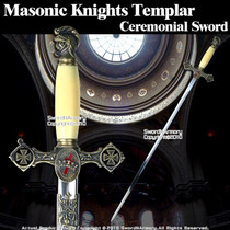Masonic Knight's Templar Ceremonial Sword Antiqued Masonic Knight's Templar Ceremonial Sword Antiqued