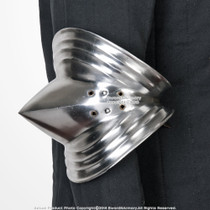 Pair of Medieval Elbow Plate Armor Type A 18G  Steel LARP Renaissance Costume