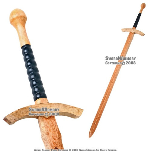 45 " Medieval Practice Wooden Waster Great Sword Prop