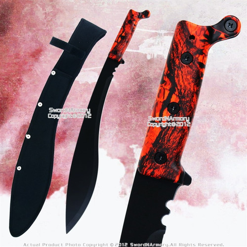 Full Tang Fixed Blade Jungle Machete Fantasy Zombie Hunting Sword w Nylon Sheath 1