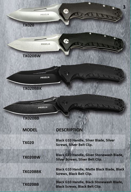 proelia drop point knives