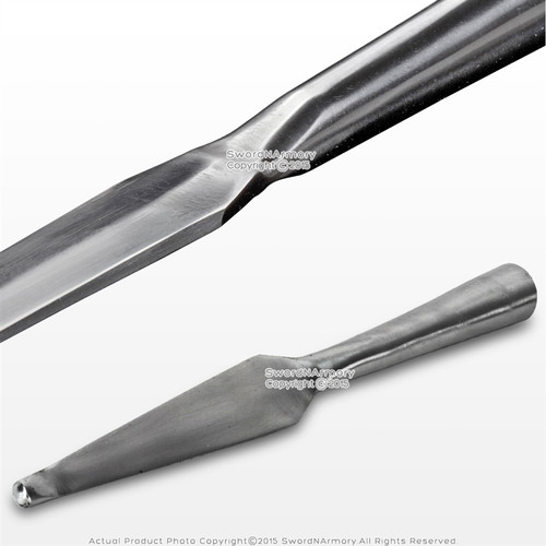Medieval Spear Lance Head Spearhead for Re-enactment Unsharpen Blunt Round Tip Medieval Spear Lance Head Spearhead for Re-enactment Unsharpen Blunt Round Tip