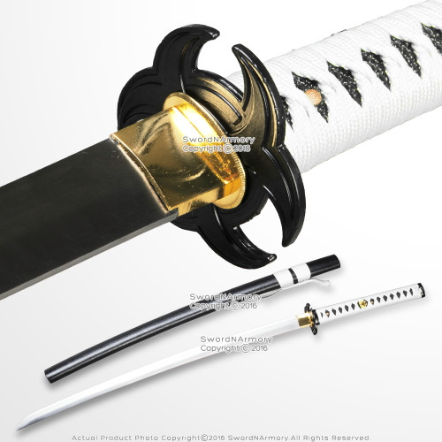 Biohazard Apocalypse Katana Sword White Samurai Zombie Blade Sharp