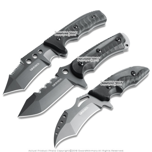 10.5 Wartech Survival Tactical Knife Silver Blade with Sheath: Tactical  Knives
