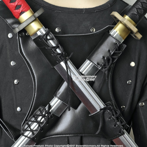 Dual Sword Back Scabbard Holder Harness