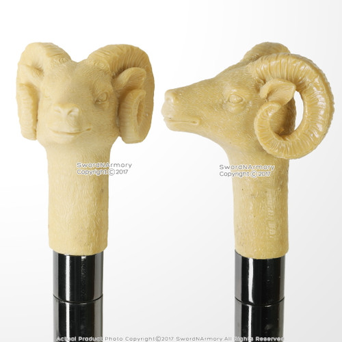 36 A Classic Cane Imitation Ivory Texture Handle Walking Stick