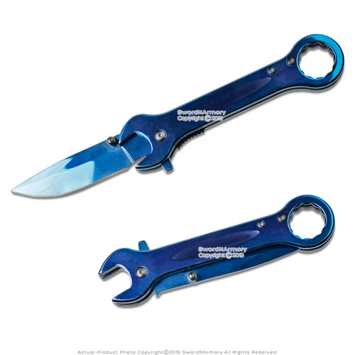 ½" 12 Point Combination Wrench Spring Assisted Pocket Knife Mechanic