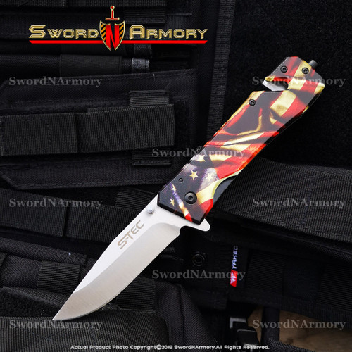 8.5” Spring Assisted Folding Pocket Rescue Knife with Glass Breaker belt Cutter 8.5” Spring Assisted Folding Pocket Rescue Knife with Glass Breaker belt Cutter