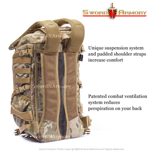 YAKEDA Camping Hunting Hiking Tactical Assault 3 Day Backpack Molle 40 ...