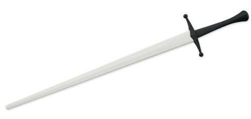 Synthetic Bastard Sparring Sword - White Blade w/ Black Hilt by Red Dragon Armoury Synthetic Bastard Sparring Sword - White Blade w/ Black Hilt by Red Dragon Armoury