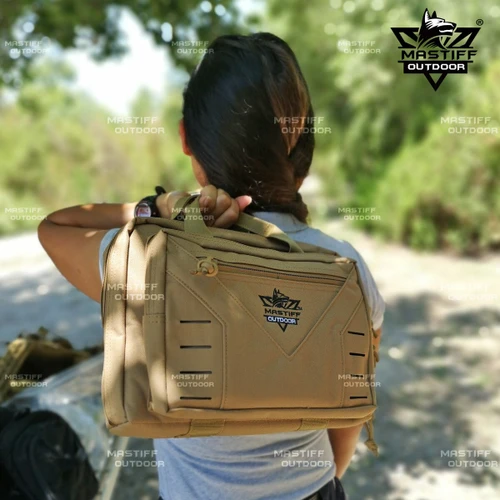 Tactical Pistol Case - Black 600D Nylon Handgun Bag With Magazine Pouch, Shockproof