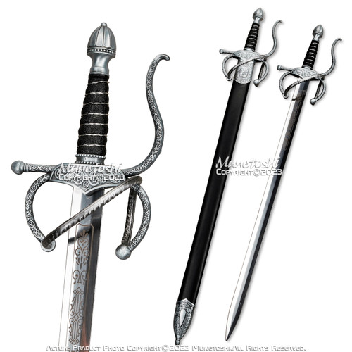 38.5" Small Rapier Sword Stainless Steel Medieval Renaissance Knight Fantasy