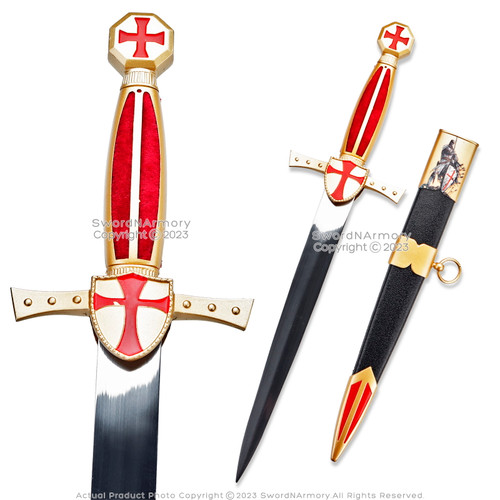 15" Knight Family Dagger Father Sons Stainless Steel Decorative Style 4