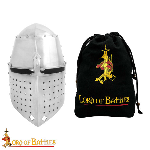 The Great Helmet of Sir Richard Pembridge 14th c Padded Liner The Great Helmet of Sir Richard Pembridge 14th c Padded Liner