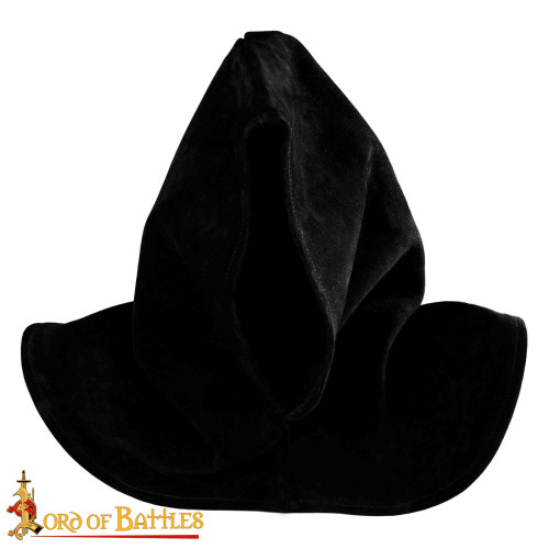 Executioner Suede Leather Hood with Collar Executioner Suede Leather Hood with Collar