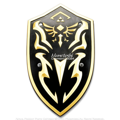 Munetoshi Black Gold Legend Royal Guard Shield Foam Replica Cosplay Display Prop Costume Anime