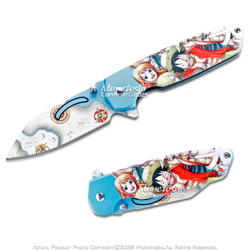 8" One Piece Luffy Straw Hat Pirates Tactical Camping Lightweight Pocket Knife Cosplay 8" One Piece Luffy Straw Hat Pirates Tactical Camping Lightweight Pocket Knife Cosplay