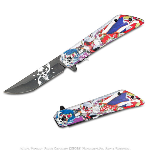 8" One Piece Straw Hat Pirates Nico Robin Edition Tactical Camping Lightweight Pocket Knife 8" One Piece Straw Hat Pirates Nico Robin Edition Tactical Camping Lightweight Pocket Knife