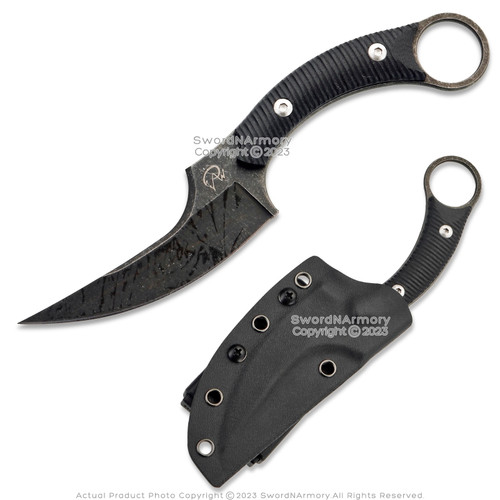 8.5” Reverse Karambit Knife Fixed Blade Tactical Camping Hunting Kydex Sheath 8.5” Reverse Karambit Knife Fixed Blade Tactical Camping Hunting Kydex Sheath