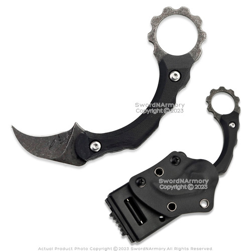 6.5" Miniature Karambit Fixed Blade Knife Tactical Camping Hunting Kydex Sheath 6.5" Miniature Karambit Fixed Blade Knife Tactical Camping Hunting Kydex Sheath