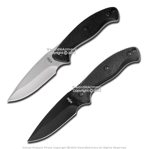 9” Ricasso Fixed Blade Full Tang Tactical Camping Knife ABS Steel Black Silver 9” Ricasso Fixed Blade Full Tang Tactical Camping Knife ABS Steel Black Silver