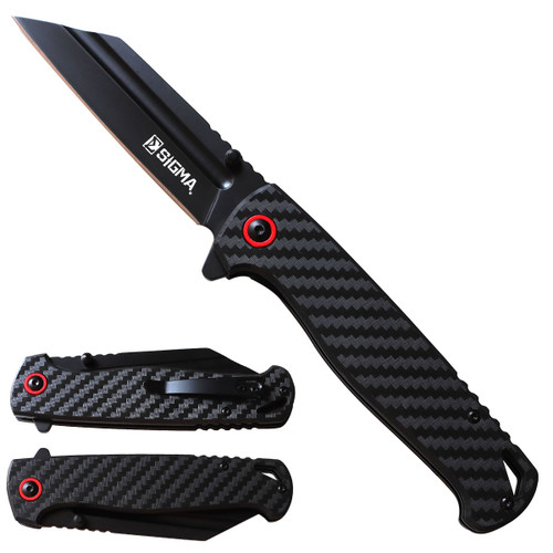 Sigma Ball Bearing Folding Knife Carbon Fiber Black