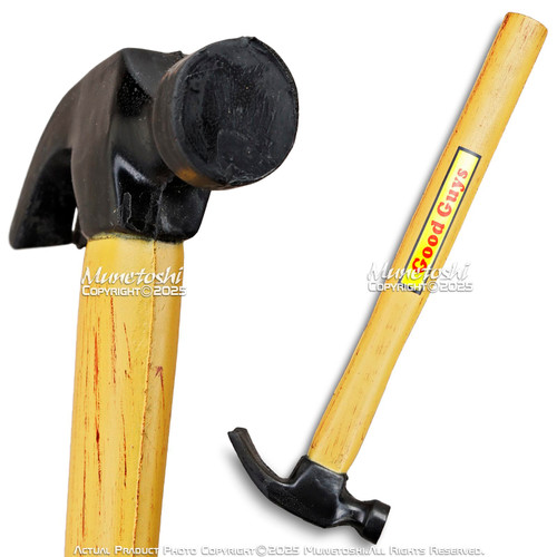 16" Foam Yellow Roughneck Claw Hammer Prop Halloween Multipurpose