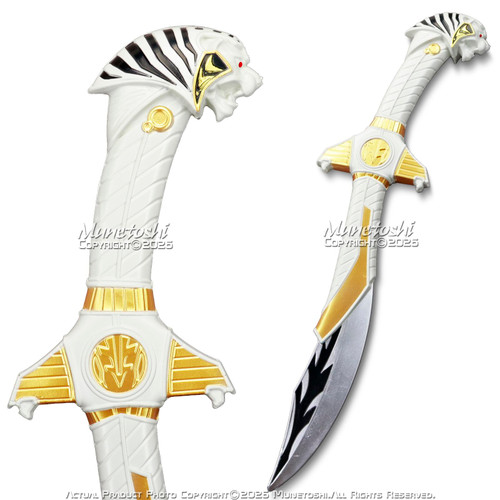 26.5" Foam Saba Ranger Power Mighty Replica Anime Tiger Morphin Cosplay Costume Ranger Prop White