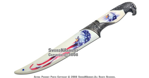 American Eagle Dagger Fantasy Bowie Gift Knife w/ Scab