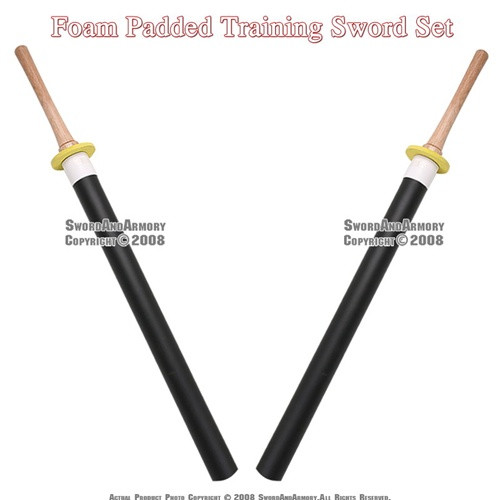 Set of 2 Foam Padded Training Swords Shinai Bokken 1
