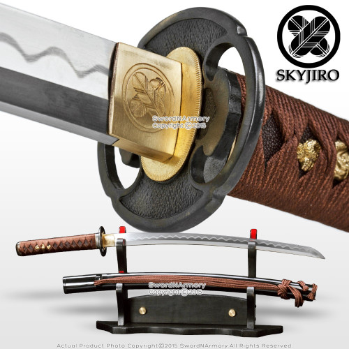 Skyjiro Ancient Iron Warrior Handmade Wakizashi Sword 1070 Forge Folded Steel Skyjiro Ancient Iron Warrior Handmade Wakizashi Sword 1070 Forge Folded Steel