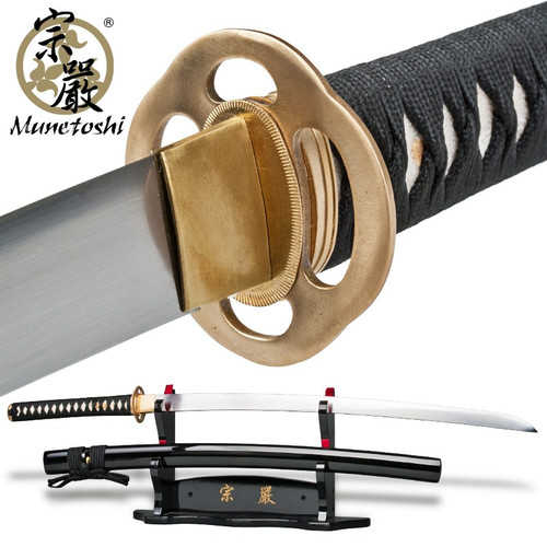 Munetoshi 1075 Competition Samgakdo Korean Sword Hira-Zukuri Katana Wide Blade