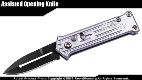 Silver 2" Pocket Folding Knife with Safety Lock