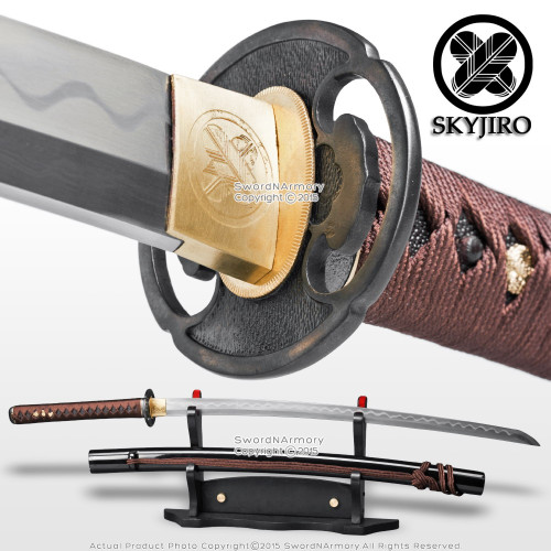 Skyjiro Ancient Iron Warrior 1070 Forged Folded Steel Samurai Katana Sword Sharp Skyjiro Ancient Iron Warrior 1070 Forged Folded Steel Samurai Katana Sword Sharp