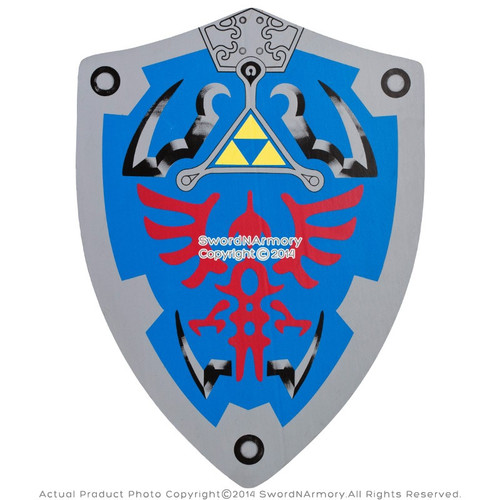 20" x15" HERO Blue Link Hylian Triforce Foam Shield Legend of Zelda LARP Cosplay