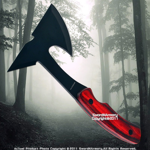 Functional Full Tang Steel Black Hatchet Throwing Axe