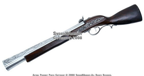 Replica Flint Lock Blunderbuss Napoleonic Officers Pistol Dueling Set