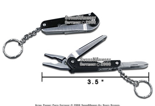 Spring Assisted  Multifunction Key Chain Tools Knife Pliers Screw Driver File