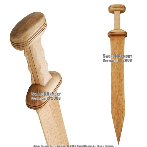 26.5" Long Wooden Roman Gladius Gladiator Trooper Greek Sword Cosplay Prop